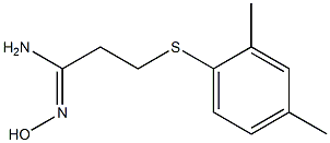 3-[(2,4-dimethylphenyl)sulfanyl]-N'-hydroxypropanimidamide Struktur