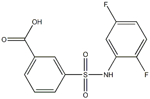 3-[(2,5-difluorophenyl)sulfamoyl]benzoic acid Struktur