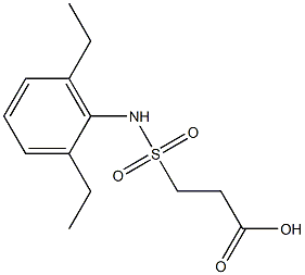 3-[(2,6-diethylphenyl)sulfamoyl]propanoic acid Struktur