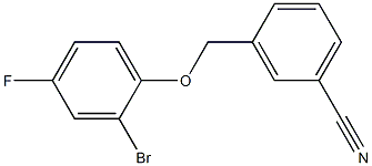 3-[(2-bromo-4-fluorophenoxy)methyl]benzonitrile Struktur