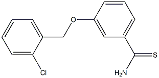 3-[(2-chlorophenyl)methoxy]benzene-1-carbothioamide Struktur