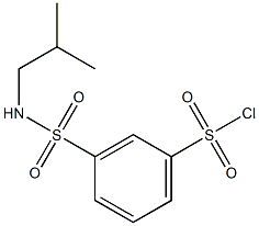 3-[(2-methylpropyl)sulfamoyl]benzene-1-sulfonyl chloride Struktur