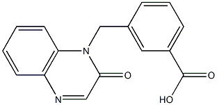 3-[(2-oxoquinoxalin-1(2H)-yl)methyl]benzoic acid Struktur