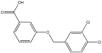 3-[(3,4-dichlorophenyl)methoxy]benzoic acid Struktur