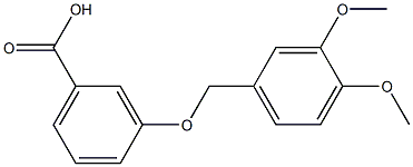 3-[(3,4-dimethoxyphenyl)methoxy]benzoic acid Struktur