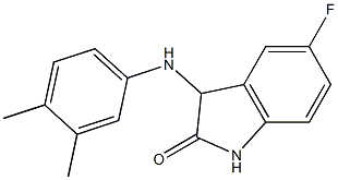 3-[(3,4-dimethylphenyl)amino]-5-fluoro-2,3-dihydro-1H-indol-2-one Struktur