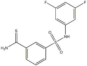 3-[(3,5-difluorophenyl)sulfamoyl]benzene-1-carbothioamide Struktur