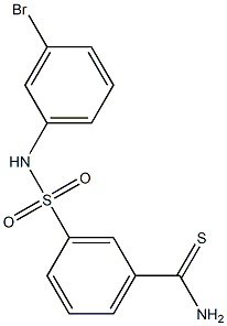 3-[(3-bromophenyl)sulfamoyl]benzene-1-carbothioamide Struktur