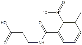 3-[(3-methyl-2-nitrophenyl)formamido]propanoic acid Struktur