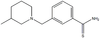 3-[(3-methylpiperidin-1-yl)methyl]benzenecarbothioamide Struktur