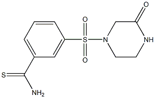 3-[(3-oxopiperazin-1-yl)sulfonyl]benzenecarbothioamide Struktur