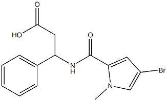 3-[(4-bromo-1-methyl-1H-pyrrol-2-yl)formamido]-3-phenylpropanoic acid Struktur