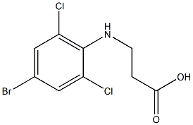 3-[(4-bromo-2,6-dichlorophenyl)amino]propanoic acid Struktur