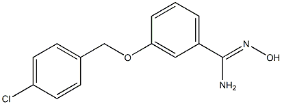 3-[(4-chlorobenzyl)oxy]-N'-hydroxybenzenecarboximidamide Struktur