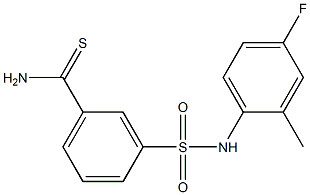 3-[(4-fluoro-2-methylphenyl)sulfamoyl]benzene-1-carbothioamide Struktur