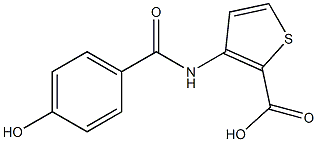 3-[(4-hydroxybenzene)amido]thiophene-2-carboxylic acid Struktur