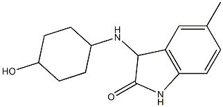 3-[(4-hydroxycyclohexyl)amino]-5-methyl-2,3-dihydro-1H-indol-2-one Struktur