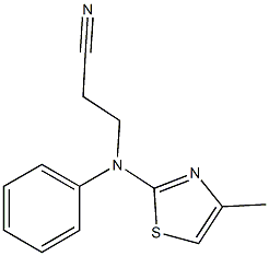 3-[(4-methyl-1,3-thiazol-2-yl)(phenyl)amino]propanenitrile Struktur