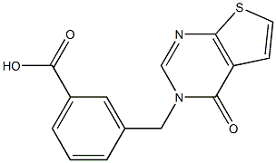 3-[(4-oxothieno[2,3-d]pyrimidin-3(4H)-yl)methyl]benzoic acid Struktur