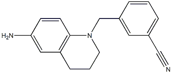 3-[(6-amino-1,2,3,4-tetrahydroquinolin-1-yl)methyl]benzonitrile Struktur