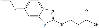 3-[(6-ethoxy-1H-benzimidazol-2-yl)thio]propanoic acid Struktur