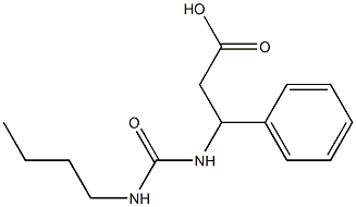 3-[(butylcarbamoyl)amino]-3-phenylpropanoic acid Struktur