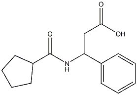 3-[(cyclopentylcarbonyl)amino]-3-phenylpropanoic acid Struktur