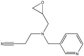 3-[(oxiran-2-ylmethyl)(pyridin-3-ylmethyl)amino]propanenitrile Struktur