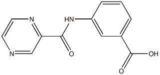 3-[(pyrazin-2-ylcarbonyl)amino]benzoic acid Struktur