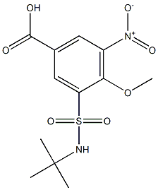 3-[(tert-butylamino)sulfonyl]-4-methoxy-5-nitrobenzoic acid Struktur