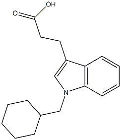 3-[1-(cyclohexylmethyl)-1H-indol-3-yl]propanoic acid Struktur