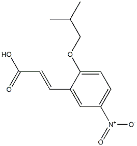 3-[2-(2-methylpropoxy)-5-nitrophenyl]prop-2-enoic acid Struktur