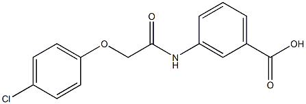 3-[2-(4-chlorophenoxy)acetamido]benzoic acid Struktur