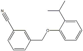 3-[2-(propan-2-yl)phenoxymethyl]benzonitrile Struktur