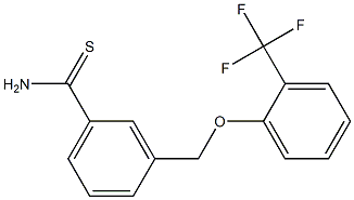 3-[2-(trifluoromethyl)phenoxymethyl]benzene-1-carbothioamide Struktur