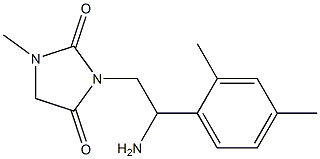 3-[2-amino-2-(2,4-dimethylphenyl)ethyl]-1-methylimidazolidine-2,4-dione Struktur