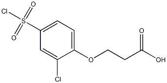 3-[2-chloro-4-(chlorosulfonyl)phenoxy]propanoic acid Struktur