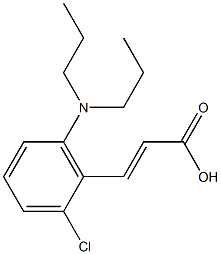 3-[2-chloro-6-(dipropylamino)phenyl]prop-2-enoic acid Struktur