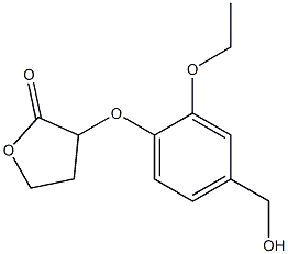 3-[2-ethoxy-4-(hydroxymethyl)phenoxy]oxolan-2-one Struktur