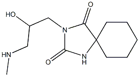 3-[2-hydroxy-3-(methylamino)propyl]-1,3-diazaspiro[4.5]decane-2,4-dione Struktur