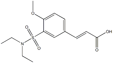 3-[3-(diethylsulfamoyl)-4-methoxyphenyl]prop-2-enoic acid Struktur