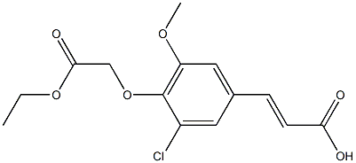 3-[3-chloro-4-(2-ethoxy-2-oxoethoxy)-5-methoxyphenyl]prop-2-enoic acid Struktur