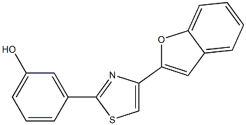 3-[4-(1-benzofuran-2-yl)-1,3-thiazol-2-yl]phenol Struktur