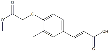 3-[4-(2-methoxy-2-oxoethoxy)-3,5-dimethylphenyl]prop-2-enoic acid Struktur