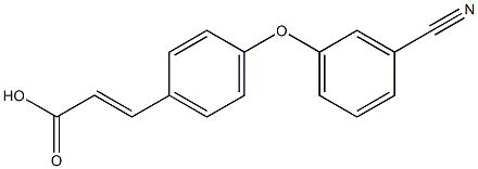 3-[4-(3-cyanophenoxy)phenyl]prop-2-enoic acid Struktur