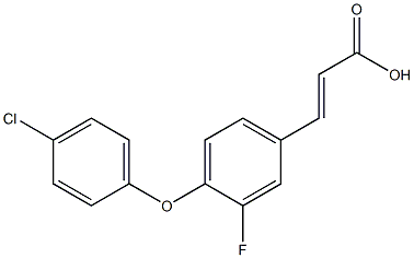 3-[4-(4-chlorophenoxy)-3-fluorophenyl]prop-2-enoic acid Struktur