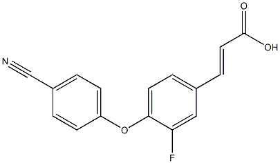 3-[4-(4-cyanophenoxy)-3-fluorophenyl]prop-2-enoic acid Struktur