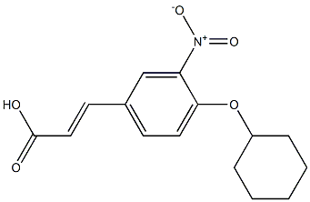 3-[4-(cyclohexyloxy)-3-nitrophenyl]prop-2-enoic acid Struktur