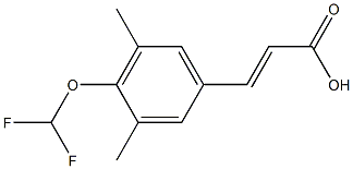 3-[4-(difluoromethoxy)-3,5-dimethylphenyl]prop-2-enoic acid Struktur