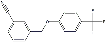 3-[4-(trifluoromethyl)phenoxymethyl]benzonitrile Struktur